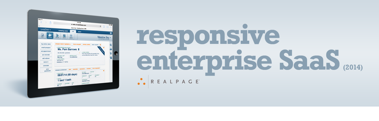 Responsive Enterprise SaaS for Realpage