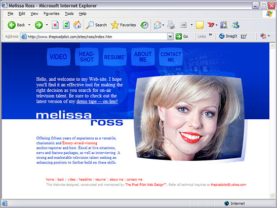 Click to view site live on the Web