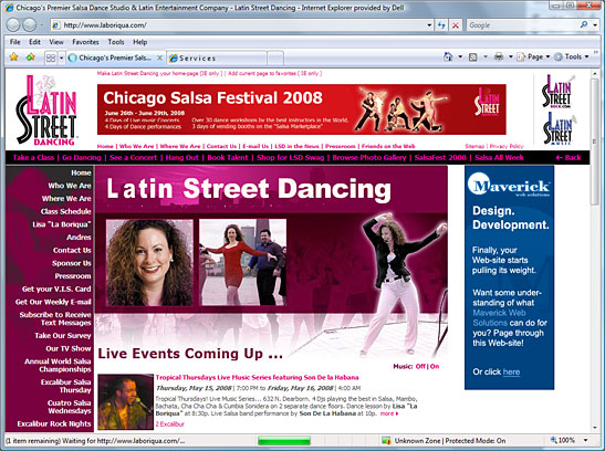 Click to view site live on the Web